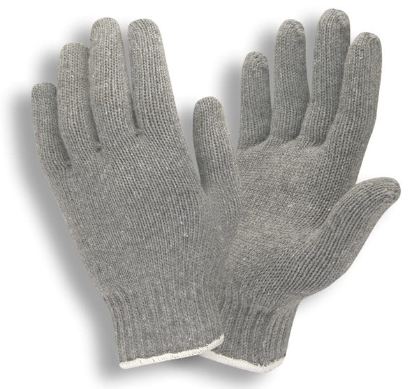 Cordova 3415GL Standard Weight Gloves, Gray, Poly/Cotton Machine Knit, Large, 12-Pack