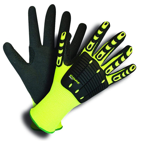 Cordova 7735 Impact Gloves, Padded Nitrile Coating for Extra Grip, Reinforced Thumb, High-Visibility Work Gloves with Impact Protection, Flexible and Comfy, Heavy-Duty, X-Large