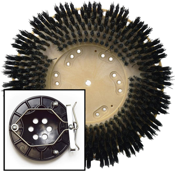 Floor Scrubber Brush for Tennant 12202416 Poly (.028) Fully Assembled Brush Kit Nobles/Tennant 1220241 1220236