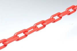 1" (4 MM) Plastic Chain in Red, 250 feet Length