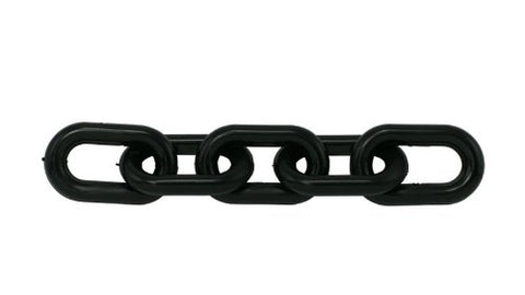 Chain Plastic Barrier Chain, Black, 1.5-Inch Link Diameter, 25-Foot Length