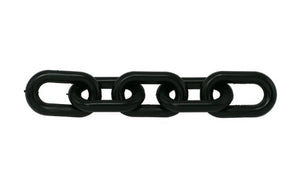 Plastic Barrier Chain, 2" Diameter, 100' Length, Black