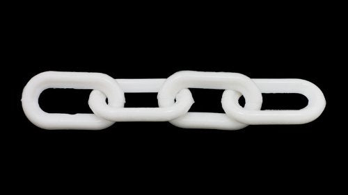 White Plastic Chain 500 Feet of 2"