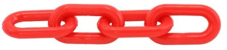 Red Plastic Chain 500 Feet of 1" Link