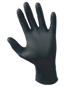 SAS Safety 66520 Raven Powder-Free Disposable Black Nitrile 6 Mil Gloves, XX-Large, 1000 Gloves by Weight (Case of 10 Boxes / 100) - CalCleaningEquipment