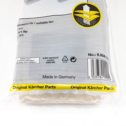 Windsor Karcher Trekvac 2 Genuine Filter Bags, Part# 69043330, Package of 10