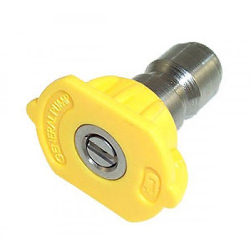 General Pump 9.802-296.0 Yellow QC Pressure Washer Nozzle 10pk 1504 (15 Degrees, Size #04) - CalCleaningEquipment