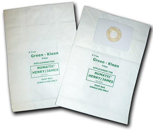 Green Klean GK-NVM1C N.A.C.E. & Numatic Henry and James and RSV130 Replacement Vacuum Bags (Pack of 100)