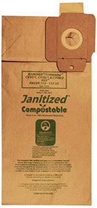 Janitized COM-KACV30-4(5) Compostable Paper Premium Replacement Commercial Vacuum Bag for Karcher/Tornado CV30/1 and CV38/1 & NSS Pacer 112 & 115 UE vacuums (Pack of 5)