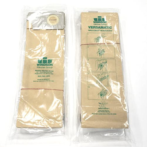 Windsor Karcher Genuine Triple Check Microfilter Bag for Versamatic Commercial Upright 8.600-046.0, Made in Germany ? 2 pack (20 bags)