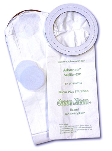 Advance Dust Bags, 6 Qt. Pkg. of 10 (1471098510) for Adgility XP - CalCleaningEquipment