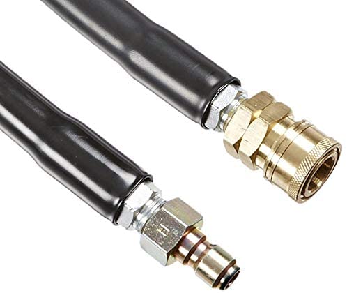100 ft 3/8" Gray Non-Marking 4000psi Pressure Washer Hose With Quick Couplers
