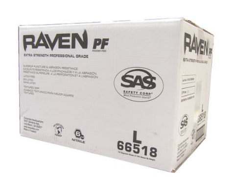 SAS Raven PF Black Nitrile Gloves (CASE = 10 BOXES) - CalCleaningEquipment
