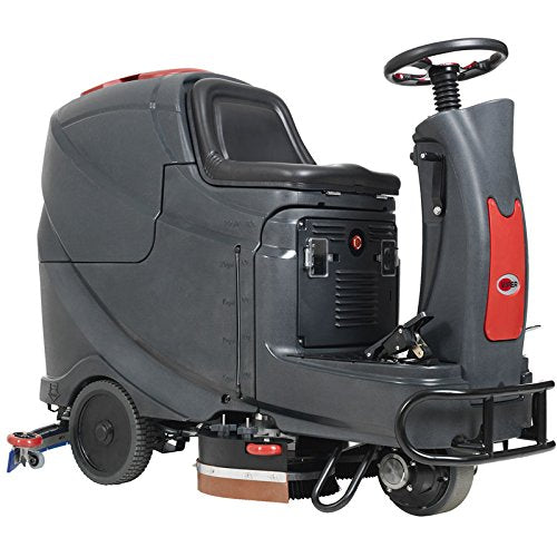 Viper Cleaning AS710R Rider Scrubber, 28" Cleaning Width, 26 gal, 14" Brush/Pad Diameter, 37" Squeegee, Onboard Charger, 245 A/H AGM Batteries - CalCleaningEquipment