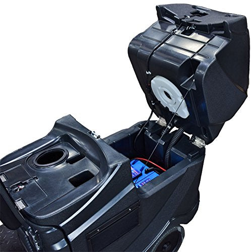 Viper Cleaning AS710R Rider Scrubber, 28" Cleaning Width, 26 gal, 14" Brush/Pad Diameter, 37" Squeegee, Onboard Charger, 245 A/H AGM Batteries - CalCleaningEquipment