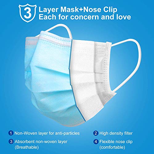 Disposable Face Masks, Face Masks of 50 Pack Disposable Mask