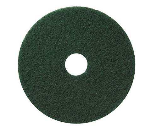 Americo Manufacturing 400312 Green Scrub Floor Scrubbing Pad (5 Pack), 12" - CalCleaningEquipment