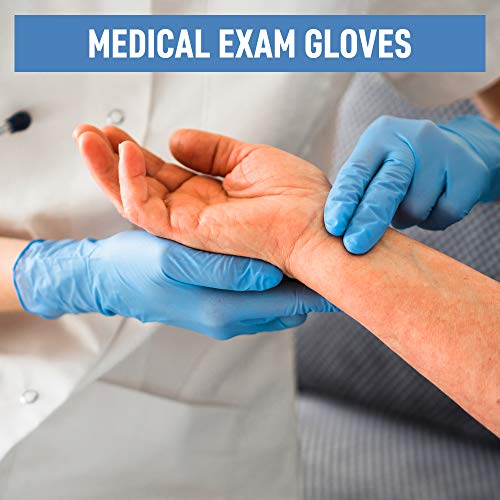 Powder Free Disposable Nitrile Gloves Large -100 Pack, Blue -Medical Exam Gloves
