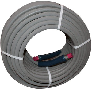 Pressure-Pro AHS285 Pressure Washer Hose 3/8" x 100' w/ Quick Connect, Non-Marking, Inc. Vinyl Bend Restrictors, 1-Wire, Commercial Grade, Assembled in the USA, Max Pressure: 4200 PSI, Max Temp: 250