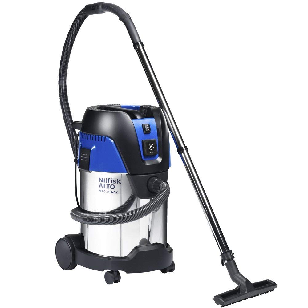 Nilfisk ALTO Aero 31 HEPA - Wet/Dry HEPA Vacuum w/Tool Start, Stainless Steel Tank - CalCleaningEquipment