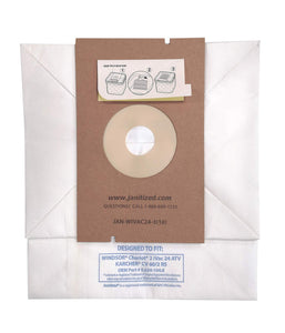 Janitized JAN-WIVAC24-3(10) Premium Replacement Commercial Vacuum Bag for Windsor Chariot 2 iVac 24 OEM # 8.634-104.0 (Pack of 10)