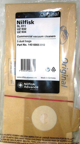 Nilfisk-Advance-Clarke - 1406905010 Bag Dust--Pkg Of 5 by Nilfisk-Advance - CalCleaningEquipment