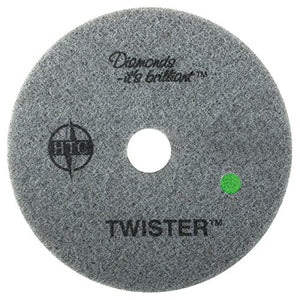 Twister&trade; Diamond Cleaning System 11" Green Floor Pad - 3000 Grit - 2 per case
