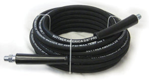 Suttner B3V00380 100' Black 4000 PSI 3/8" Pressure Washer Hose MNPT x M Swivel