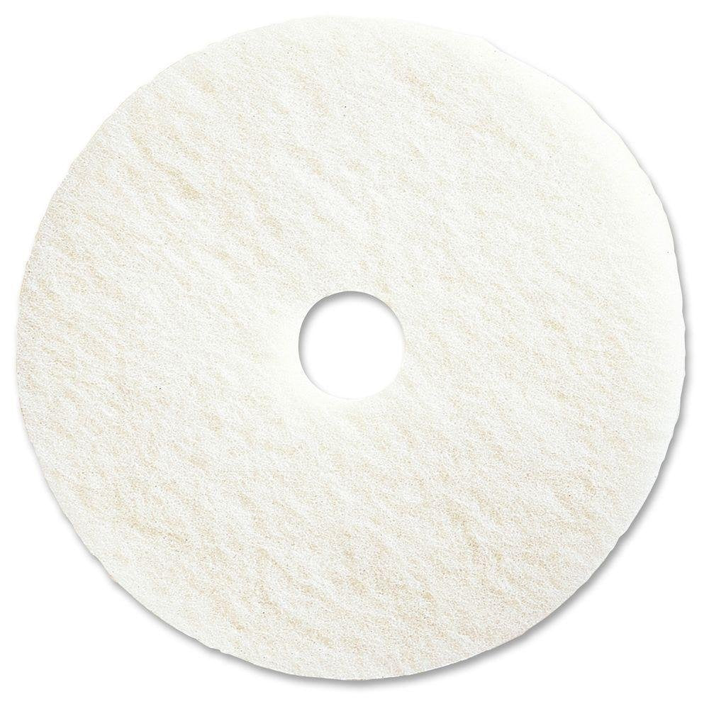 Floor Pad 20 Inch Diameter White Stripping For Buffer Polish Scrubbing Americo - CalCleaningEquipment