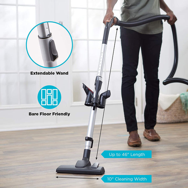 Jill Canister Vacuum Cleaner, Simplicity Jill Compact Vacuum for Hardwood Floors and Rugs, Dual Certified Hepa Filtration, Bagged
