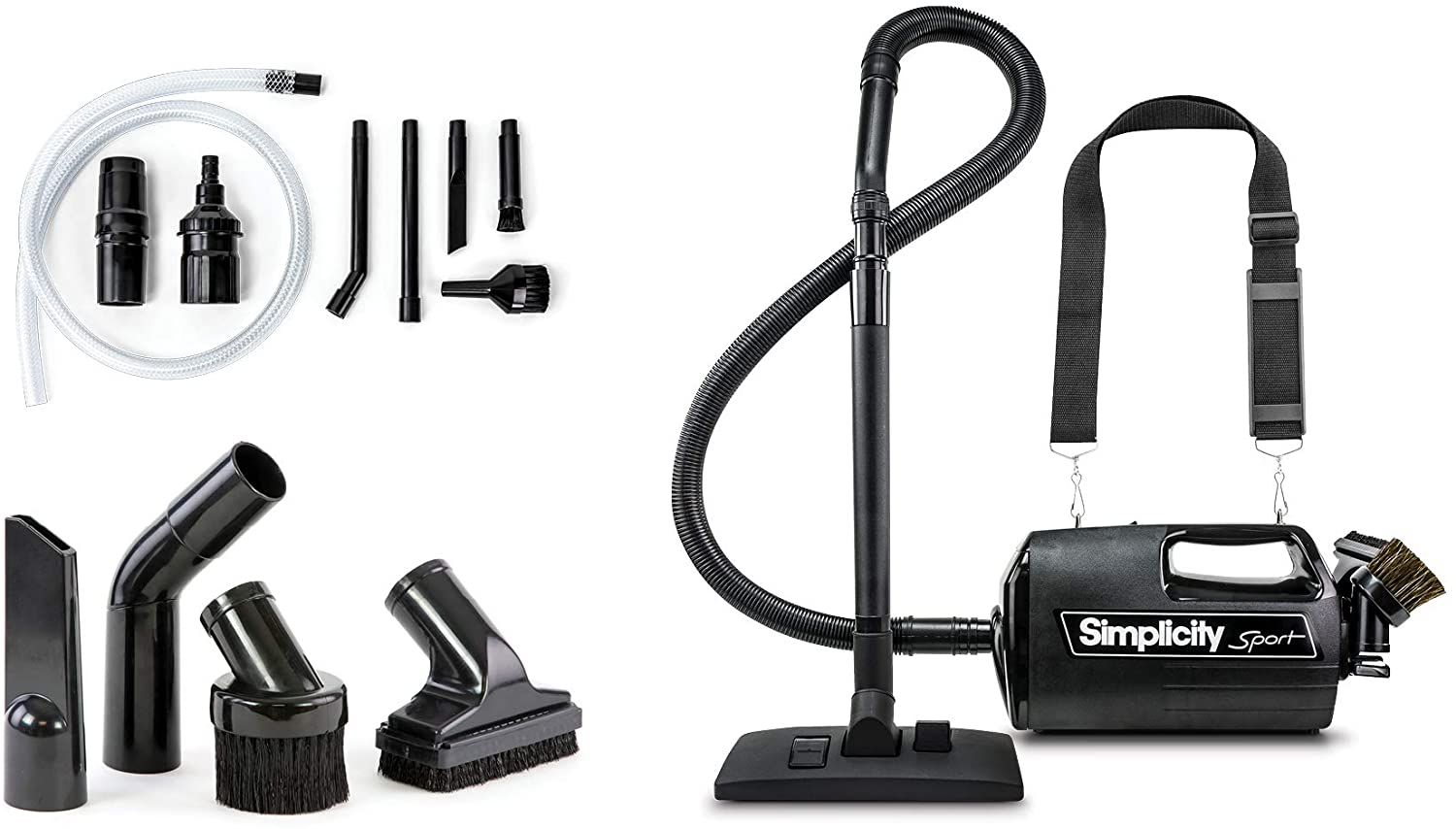 Simplicity S100 Canister and Car Vacuum Cleaner | Handheld | Charcoal Filter | Crevice Tool and More
