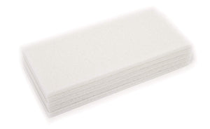 Clarke White scrubbing pad, 14 inch X 20 inch (51 cm X 36 cm), case of 5ea (997023) - CalCleaningEquipment