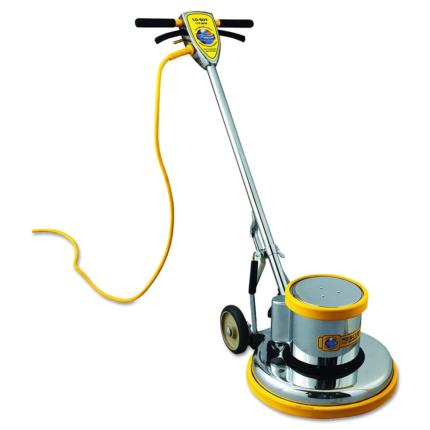 Mercury L-17E Lo-Boy Floor Machine, 17" Apron, 1.5 HP Motor, 175 RPM Brush Speed - CalCleaningEquipment