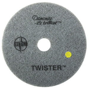 Twister&trade; Diamond Cleaning System 17" Yellow Floor Pad - 1500 Grit - 2 per case