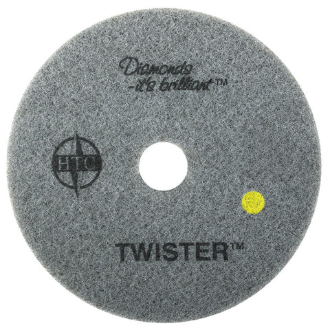 Twister&trade; Diamond Cleaning System 13" Yellow Floor Pad - 1500 Grit - 2 per case