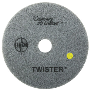 Twister&trade; Diamond Cleaning System 12" Yellow Floor Pad - 1500 Grit - 2 per case
