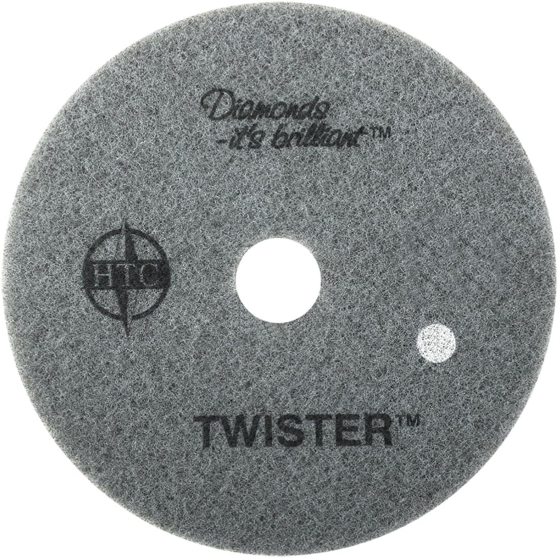 Americo Manufacturing 435320 Twister White 800 Grit Floor Pad for Step 1 Deep Cleaning (2 Pack), 20"