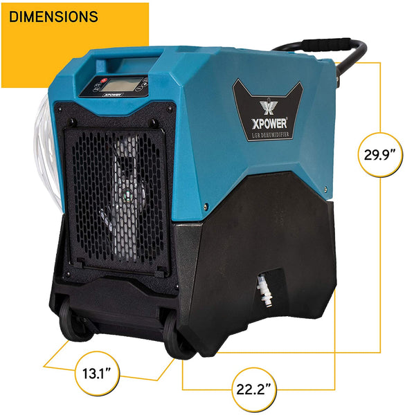 XPOWER XD-85LH Commercial LGR Dehumidifier for Basements and Crawlspaces