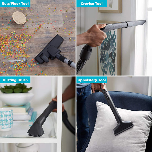 Jill Canister Vacuum Cleaner, Simplicity Jill Compact Vacuum for Hardwood Floors and Rugs, Dual Certified Hepa Filtration, Bagged