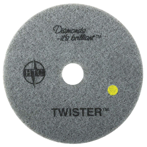 Americo Twister™ Diamond Cleaning System 14" Yellow Floor Pad - 1500 Grit - 2 per case - CalCleaningEquipment