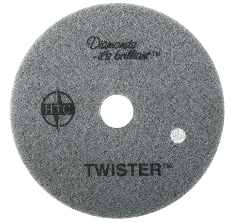 Twister™ Diamond Cleaning System 17" White Floor Pad - 800 Grit - 2 per case - CalCleaningEquipment