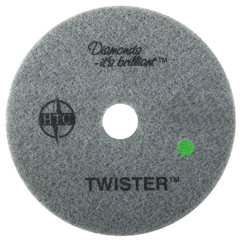 Twister&trade; Diamond Cleaning System 17" Green Floor Pad - 3000 Grit - 2 per case