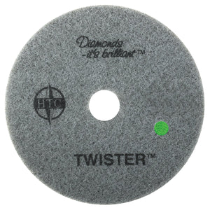 Americo Manufacturing 43551420 Twister Green 3000 Grit Floor Pad for Step 3 Polishing and Daily Maintenance (2 Pack), 14" x 20" - CalCleaningEquipment