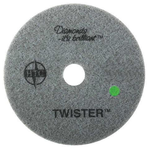 Americo Manufacturing 435515 Twister Green 3000 Grit Floor Pad for Step 3 Polishing and Daily Maintenance (2 Pack), 15"