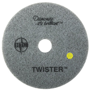 Americo Manufacturing 435420 Twister Yellow 1500 Grit Floor Pad for Step 2 Initial Polishing (2 Pack), 20" - CalCleaningEquipment