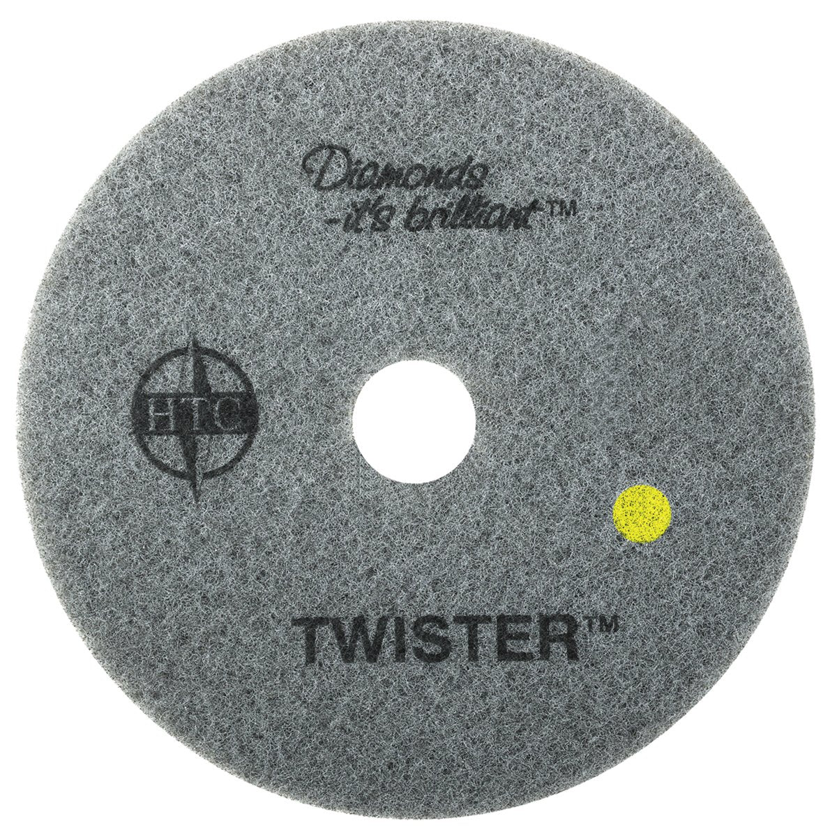 Americo Manufacturing 435414 Twister Yellow 1500 Grit Floor Pad for Step 2 Initial Polishing (2 Pack), 14" - CalCleaningEquipment