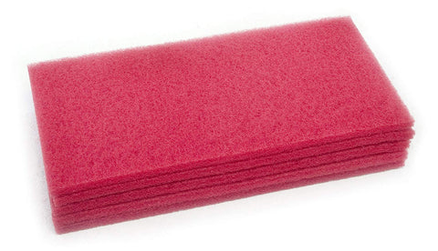 Clarke Red scrubbing pad, rectangular, 14 inch X 28 inch, (36 X 71 cm), case of 5ea (997001) - CalCleaningEquipment