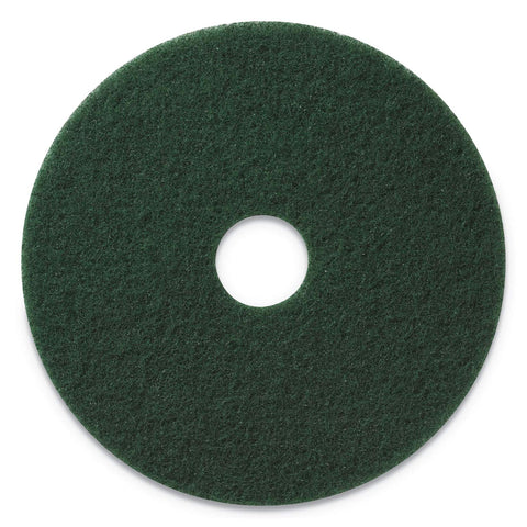 Americo 400314 Scrubbing Pads, 14-Inch Diameter, Green, 5/Ct