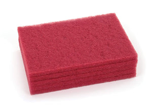 Clarke 976558 Commercial 12 Inch X 18 Inch Red Scrubber/Buffing Pad, Case of 5 - CalCleaningEquipment
