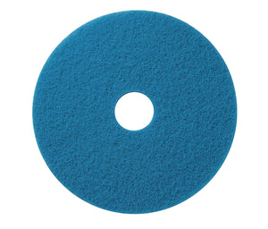 Americo Manufacturing 400410 Blue Cleaner Floor Scrubbing Pad (5 Pack), 10" - CalCleaningEquipment